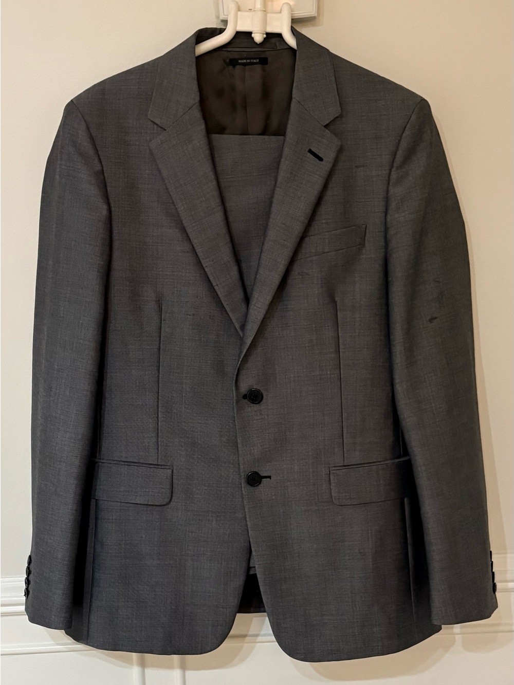 Prada Men's Charcoal Gray Two-Button Suit
